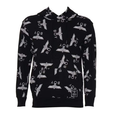Sell Boy London All Over Logo Hoodie Sweater - Black/White